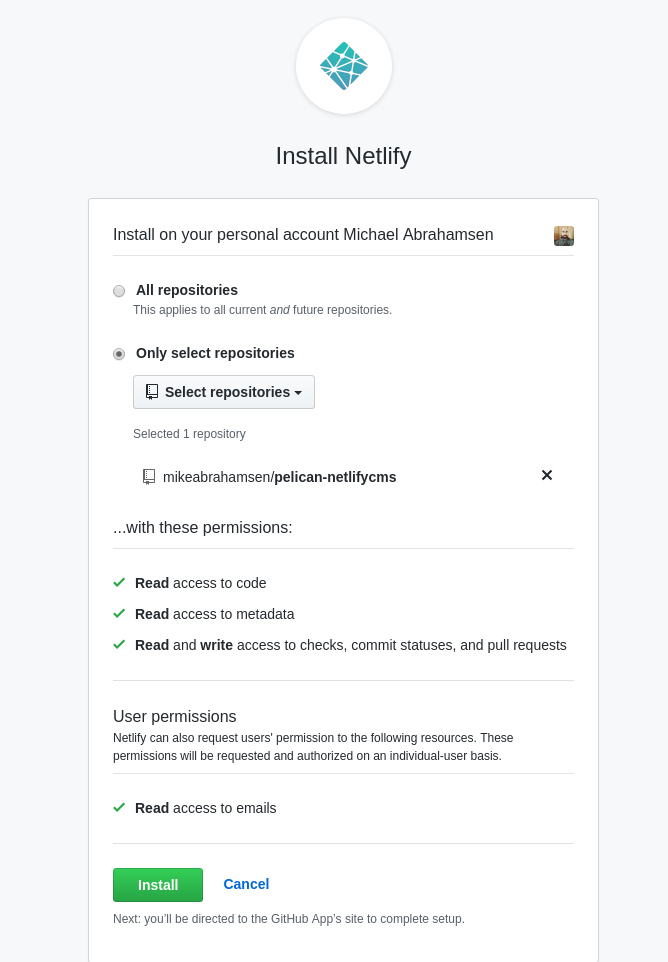 Netlify-access